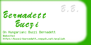 bernadett buczi business card